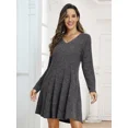 thumbnail image 6 of VEPKUL Women's Plus Size Dresses 4XL, Long Sleeve V Neck Sweater Dresses Casual Fall Winter Dress Tunic Dress with Pockets, 6 of 9