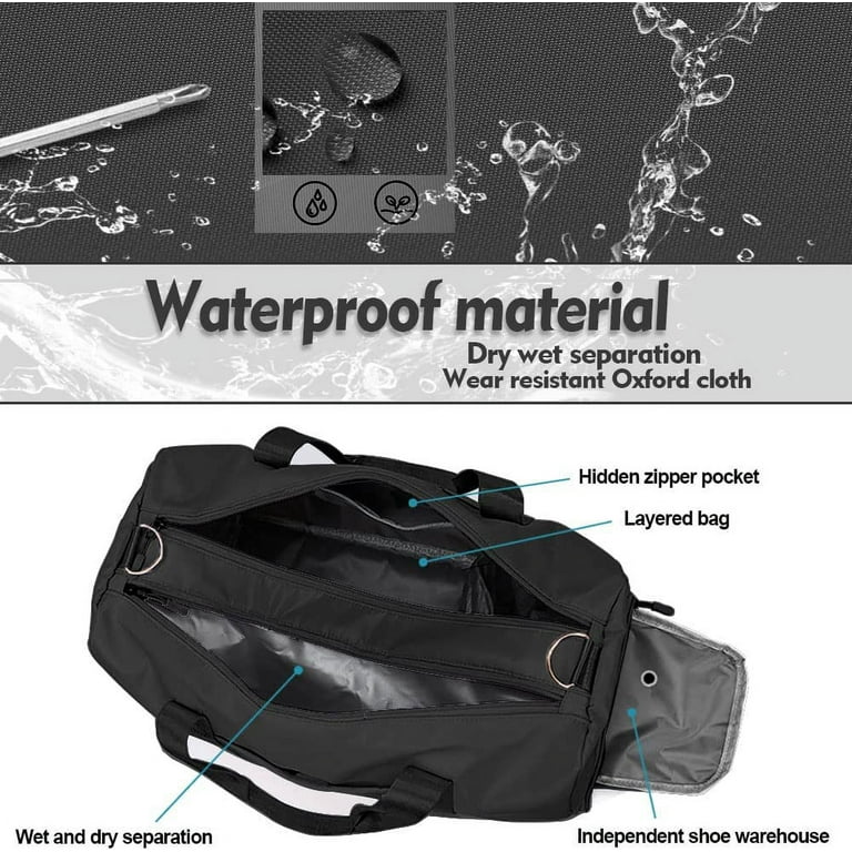 FIGHTR Sports Duffel Bag – With Shoe Compartment & Wet Pocket For Gym, Travel, Men & Women