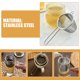 thumbnail image 5 of Colador de té grande Colador de malla fina para cocina Tamiz de cóctel de acero inoxidable Tamices de alimentos Colador de líquido Colador de taza para té de hojas sueltas para oficina en casa, 5 of 8