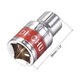 thumbnail image 2 of Unique Bargains 2 Pcs 1/2-Inch Drive by 10mm Shallow Socket w Red Band, Cr-V, 6-Point, Metric, 2 of 4