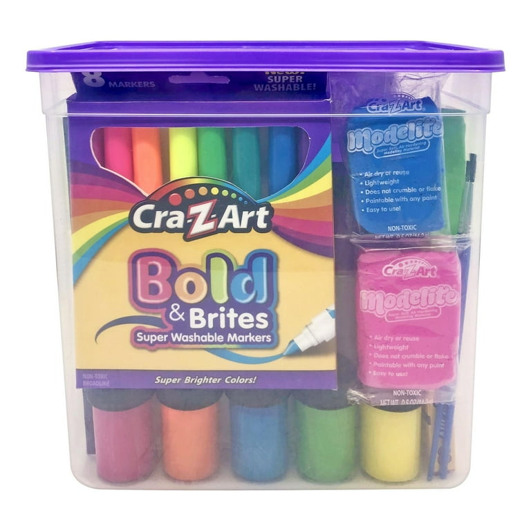 Cra-Z-Art Neon Brights Activity Tub, Multi-Color Drawing Set