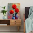 thumbnail image 5 of Red Dahlia Floral Canvas Print, Suitable for Living Room, Office, Kitchen, Entryway Decor, 5 of 8