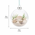 thumbnail image 2 of Battery Operated Beach Theme Christmas Ornament with Faux Seashells, 1 Pack, Clear and Silver, for Coastal Home Decor, Christmas Tree Decorations, 2 of 3