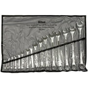 Allied International 16 Piece Combination Open And Box End Wrench Set In Pouch