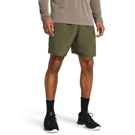 Men s Under Armour 8.25-in. Woven Wordmark Shorts Color: Green Od Size: XL