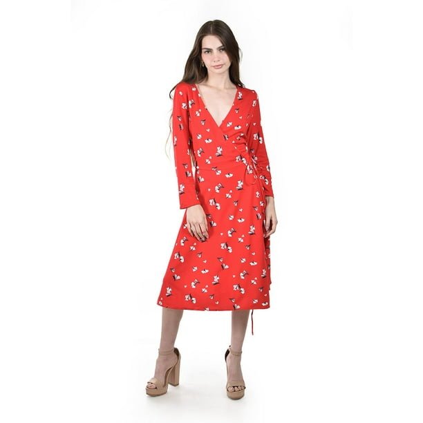 Vestido envolvente Roman Fashion /Juvenil, 6259 (Rojo flor) rojo G