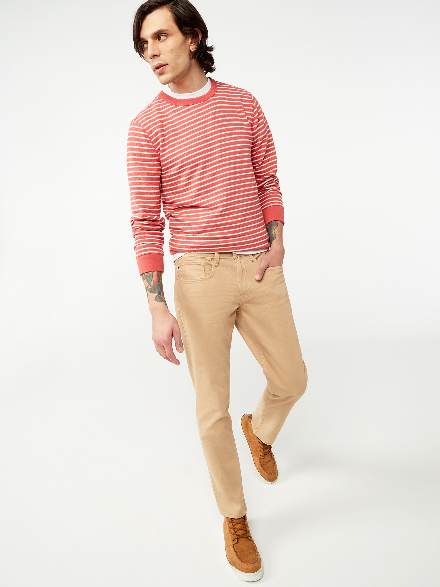 Free Assembly Men's Garment Dyed Slim Jeans