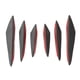 thumbnail image 1 of 6 piezas de aletas difusoras de parachoques delantero estilo fibra de carbono Canards laterales decoración de labios alerón de carrocería ajuste universal, 1 of 10