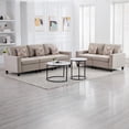 thumbnail image 6 of Modern Beige Linen Fabric Sofa Set 95.5"W with Interchangeable Legs, 6 of 8