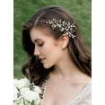 thumbnail image 3 of Crystal Bride Wedding Hair Pins Rhinestone Hair Comb Wedding Hair Accessories Bride Hair Jewelry Hair pieces for Women Bride Girls(Pack of 2), 3 of 4
