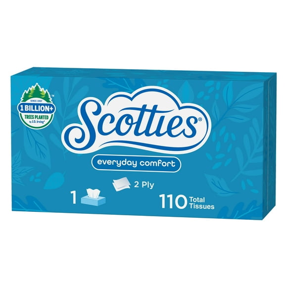 Scotties Everyday Comfort 2-Ply Facial Tissue, 110 Sheets