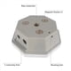 thumbnail image 5 of 2X Estuche de Seguridad STA-55H con Orificio para Llave para GPS, Carcasa de Alta Capacidad IP67 UV, Carcasa para Antena GNSS Agrícola para Receptor RTK., 5 of 5