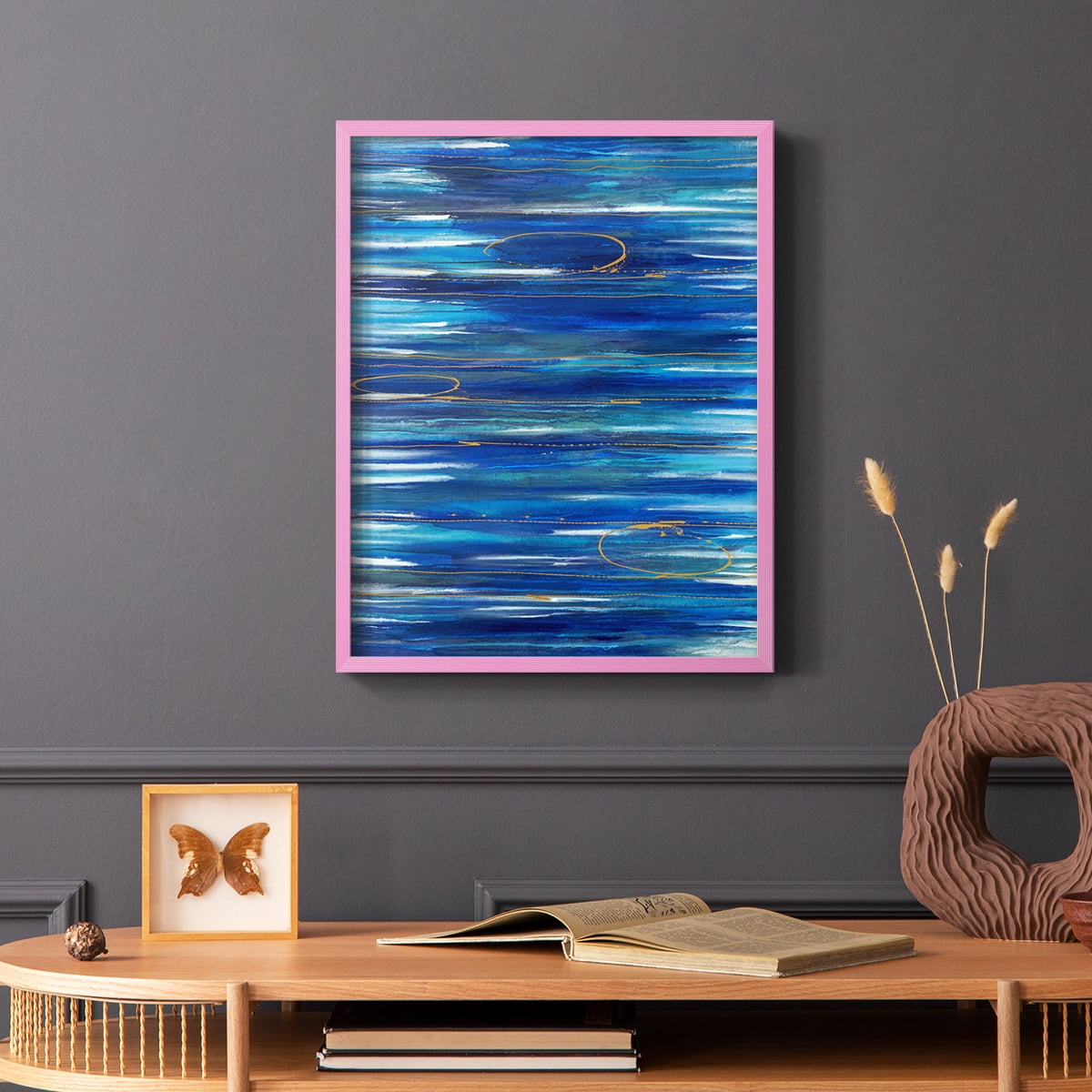 Waterworld Framed Print in Pink Solid Wood 8 x 10 Framed Print