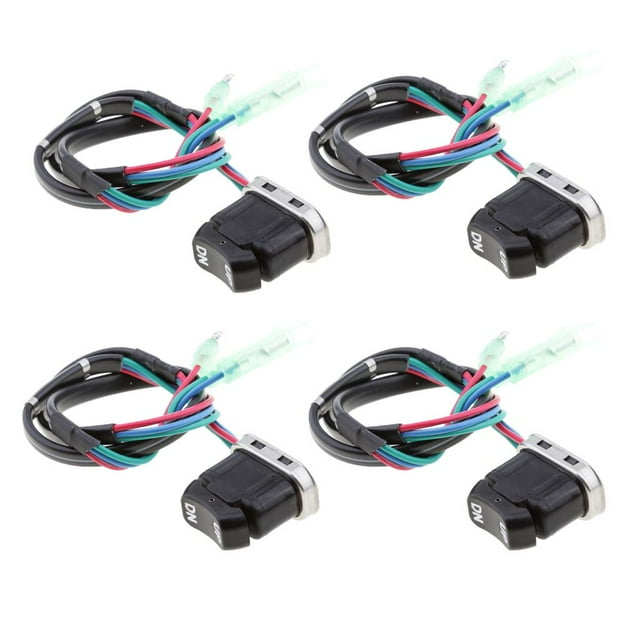 Conmutador De 4 Piezas Longitud Del Cable: 55 Cm / 21,6 Pulgadas Interior Y Exterior Para El Fueraborda De Yotijar Interruptor de ajuste de motocicleta
