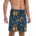 thumbnail image 2 of Kdxio German Shepherd Dog Print Mens Sleep Shorts Bottoms Soft Comfy Pajama Wear Pants with Drawstring Pockets, 2 of 7