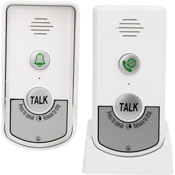 Timbre intercomunicador inalámbrico, intercomunicador doméstico bidireccional impermeable con alcance de 1000 m y batería recargable, seguridad electrónica para el hogar