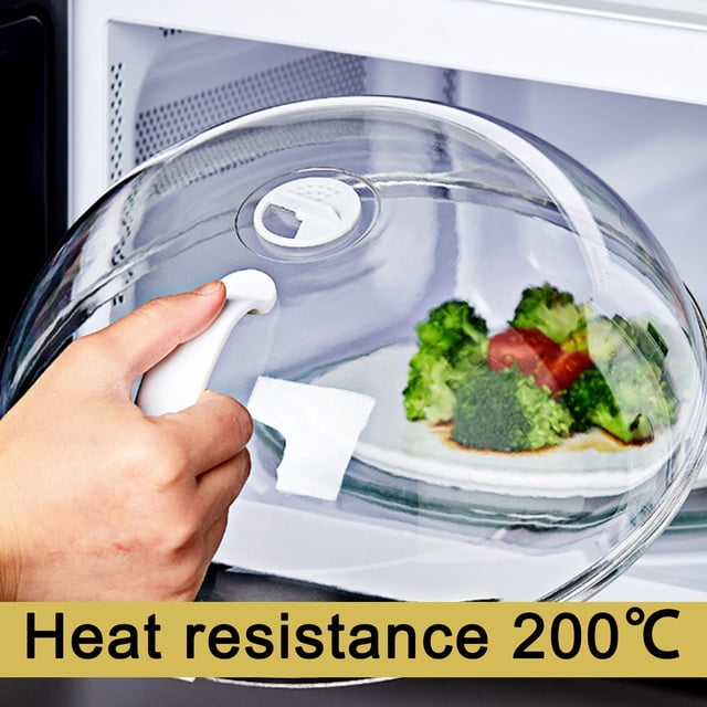 Microwave Cover Heat-Resistant Splash-Proof Transparent Washable Effective Microwave Plate Lid Cover for Home