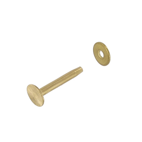 BRB14 #14 Brass Rivets w/ Burrs, Solid Brass (100 sets per bag)