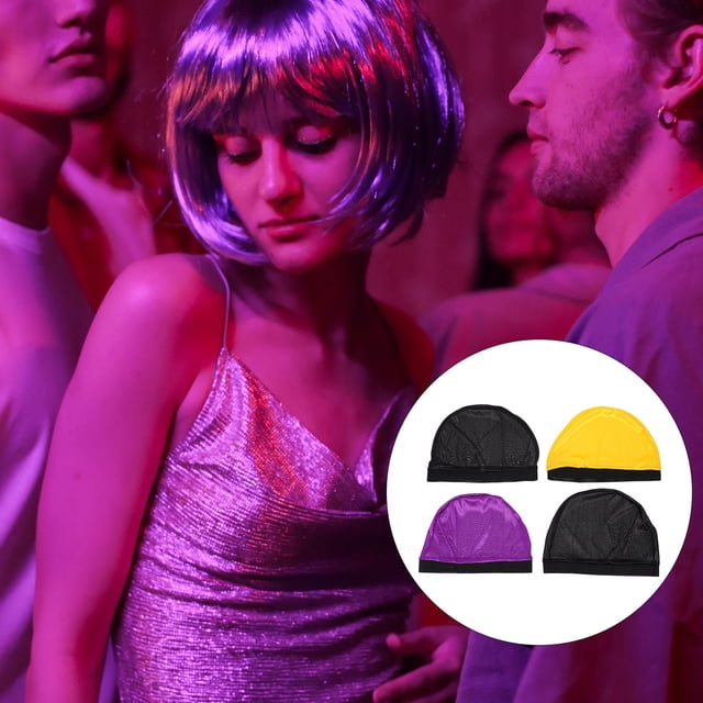 FESTFENDS 4Ud Stretch Dome Cap Colorida Para Adultos Adaptable Transpirable Para Pelucas Y Estilos De Variados