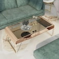 thumbnail image 6 of Furniture of America Mexller Contemporary Glass Top Coffee Table in Gold, 6 of 7
