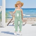 thumbnail image 5 of Girls' Jumpsuits Rompers Summer Casual Sleeveless Rompers With Pockets Spaghetti Strap Romper Cartoon Winter Elements 6T, 5 of 7