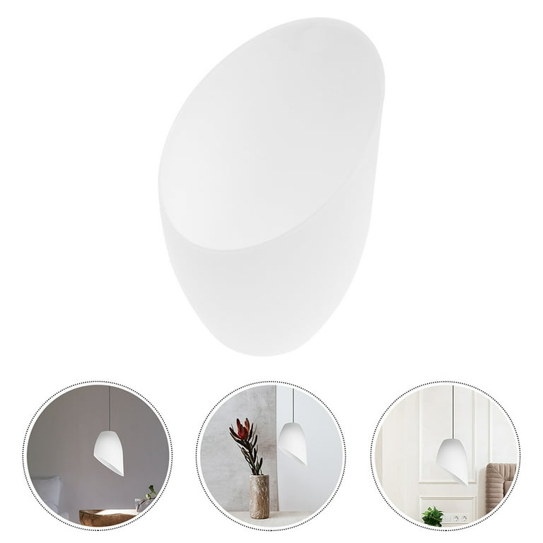Luxshiny 5-Pack Horseshoe Lamp Shades – White, PP Plastic, Hole Diameter 4cm – For Table Lamps, Floor Lamps, Chandeliers & Wall Lights