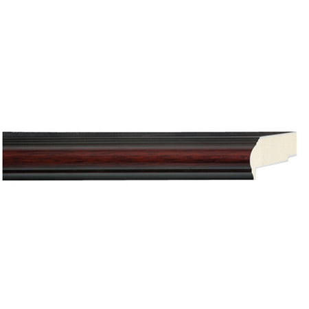 Shadow Box Picture Frame Moulding (Wood) - Traditional Mahogany Finish - 1.25" width - 2 5/8" rabbet depth