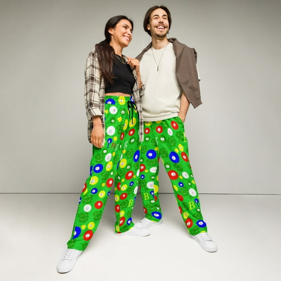 Saint Patrick's Day Bingo unisex Wide-leg joggers (2XS)