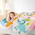 thumbnail image 4 of Homewish Kawaii Dino 3-Piece Full Size Comforter Sets For Boys Girls,Cartoon Animal Dinosaur Bedding Comforter Set,Jungle Wildlife Lightweight Bedding Sets,Luxury Bedroom Decor,Reversible, 4 of 8