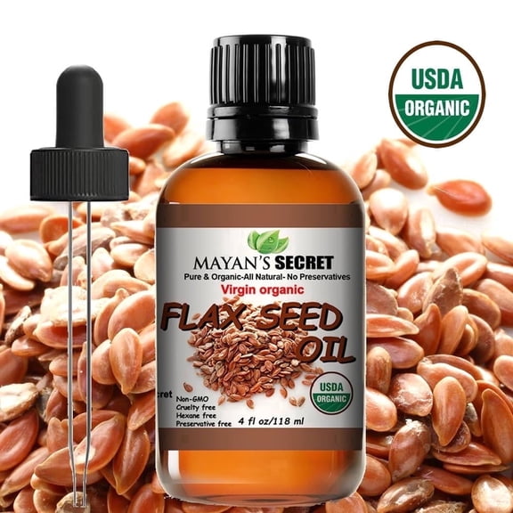 Mayan's Secret Flax Seed Oil 4 oz for Skin, Hair & Body Care