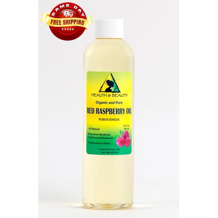 RED RASPBERRY SEED OIL REFINED ORGANIC CARRIER COLD PRESSED 100% PURE 8 OZ