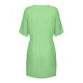 thumbnail image 5 of Wsysadlol Under $10 Womens Summer Dresses Women Solid Color Loose Short Sleeve Mini Dress Lightweight Breathable Cotton Linen Casual Dress Comfort Summer Home Loungewear, 5 of 5