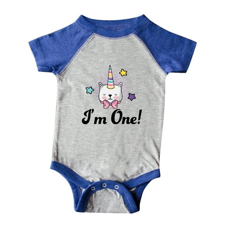 

Inktastic First Birthday Unicorn Cat 1 Year Old Gift Baby Girl Bodysuit