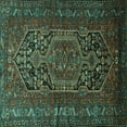 thumbnail image 1 of Ahgly Company Indoor Square Persian Turquoise Blue Traditional Area Rugs, 5' Square, 1 of 4