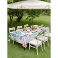 thumbnail image 4 of Outdoor Tablecloth with Umbrella Hole for Patio/Picnic/Party/Camping, Summer Slippers Waterproof Table Cloth Rectangle Table Cover Washable, Tropical Botanical Palm Leaves Vintage (60"x 102"), 4 of 8