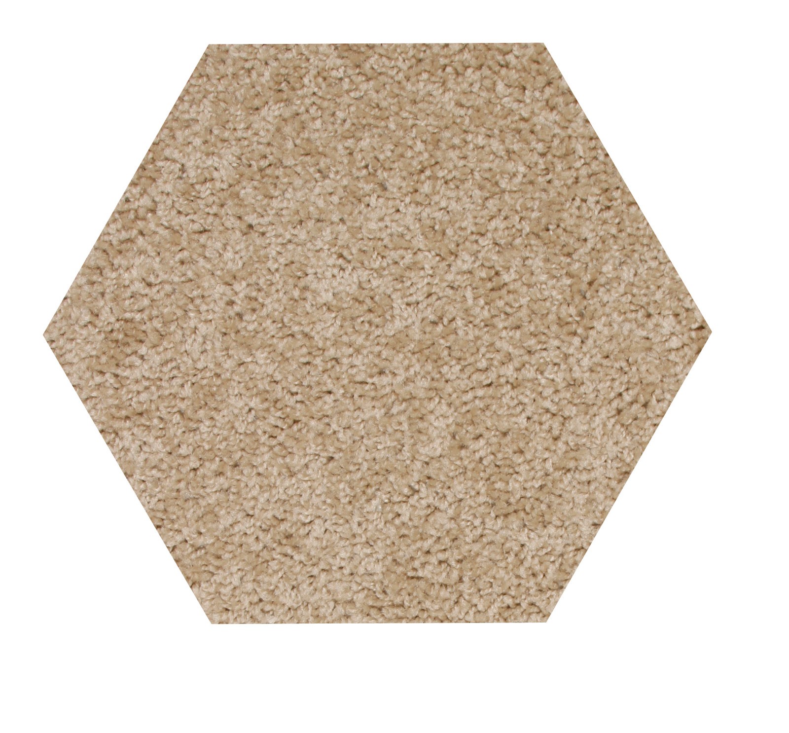 Home Queen Solid Color Hexagon Shape Beige 7' Hexagon Area Rug