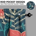thumbnail image 5 of Nature-Inspired Hawaiian Kitchen Curtains Set 27.5x36in Polyester Valance and Tiers, Botanical Leaf Window Curtains for Small Kitchen or Tropical-Style Spaces, 5 of 6
