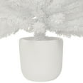 thumbnail image 4 of Northlight 3.5' Pre-Lit Potted Flocked Winter Pine White Tinsel Artificial Christmas Tree, Clear, 4 of 5