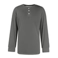 thumbnail image 7 of Resicozy Men's Henley Shirts Long Sleeve T-Shirts Casual Fashion Pullover Shirt Soft Stretch Basic Tee Fall Top Gray L, 7 of 7