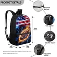 thumbnail image 5 of Uourmeti Blue Lightning Bolt Print Large Capacity Backpack for Outdoor School, Multiple Pockets Stylish Everyday Backpack Lightweight School Backpack, 5 of 6
