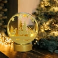 thumbnail image 5 of NWOKYZGH Wrought Iron LED Christmas Night Light Hollow Glowing Crafts Christmas Table Window Display Ornament, 5 of 6
