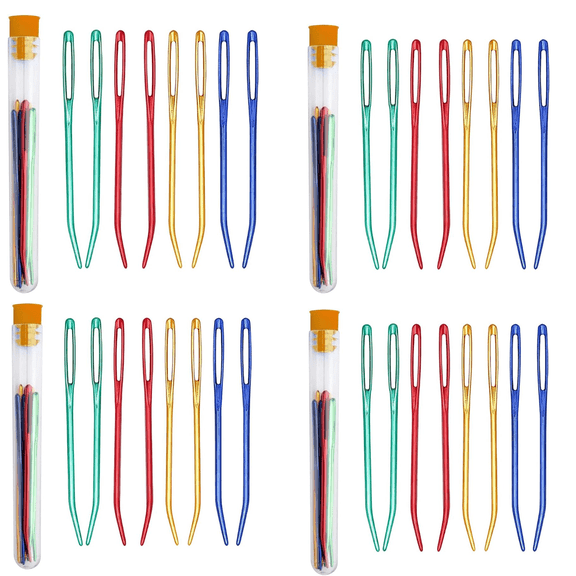 32PCS Yarn Needles, Darning Tapestry Needles, Large Eye Weaving Needle, Aluminum Yarn Needle for Crocheting Bottled(wwx)