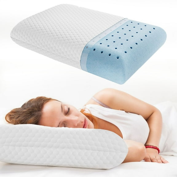 Memory Foam Pillow for Sleeping Orthopedic Contour Cervical Pillow for Neck Shoulder Pain Pillows with Washable Breathable Cover