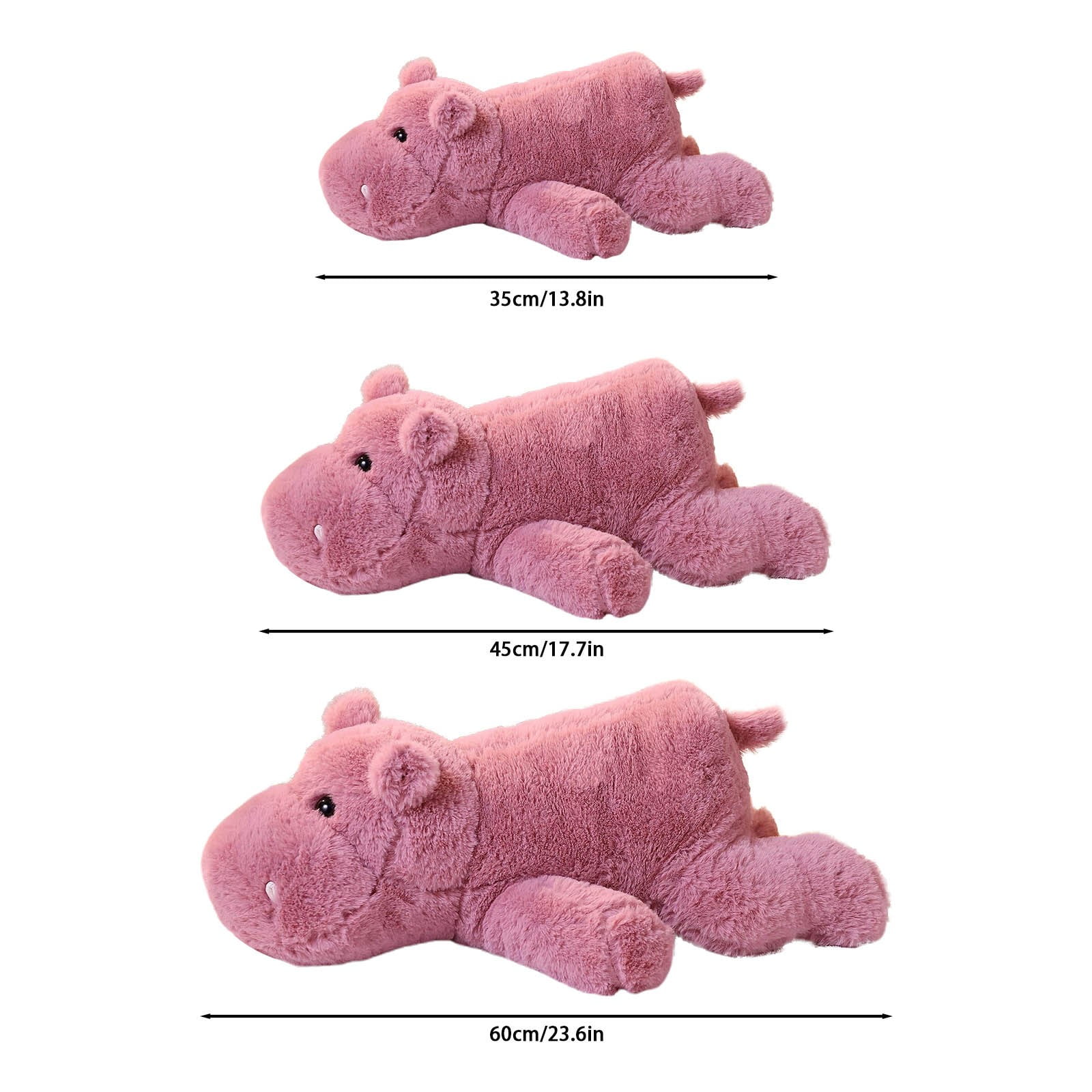​​LYINGF Weighted Stuffed Hippo Animal for Kids Sensory Comfort 17.7" Soft Plush Toy 2.2lbs, Calming Cuddly Weighted Hippo for Anxiety Relief and Sleep Support in Children