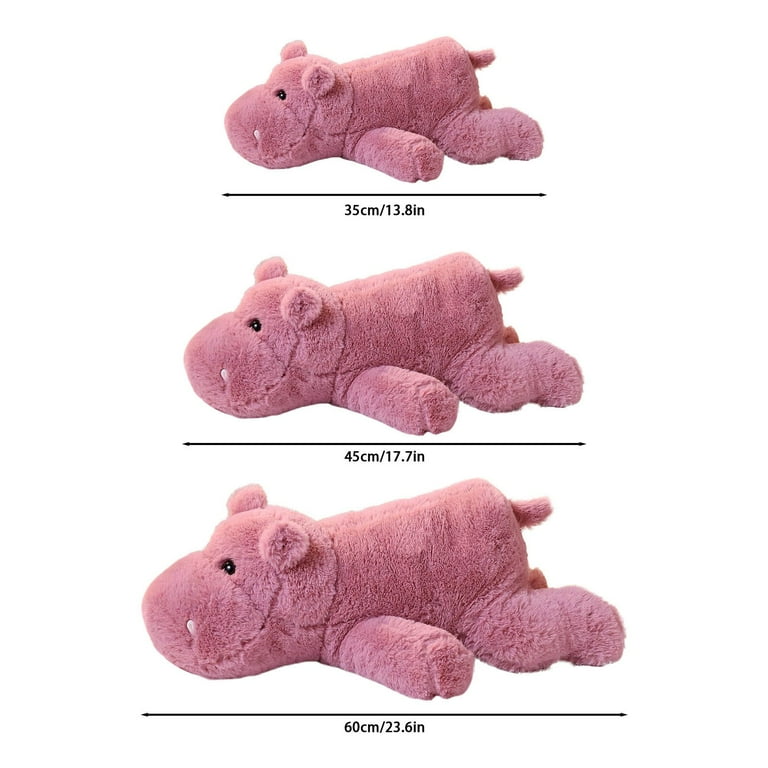 BINGLI Pink Hippo Weighted Stuffed Animals,Sensory Comfort Plush
