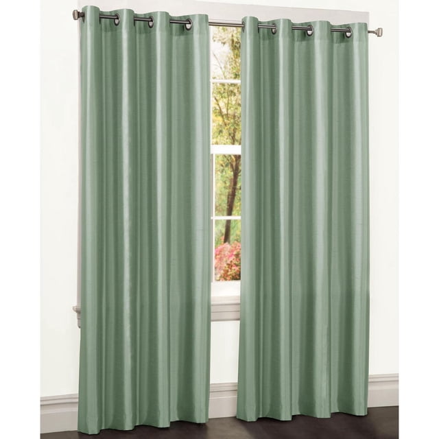 Mainstays Faux Silk Drapery Grommet Window Curtains Panel