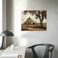 thumbnail image 4 of COMIO  Barn Pictures Wall Decor Old Farmhouse Canvas Wall Art Rustic Red Barn Painting Print Living Room Kitchen Decor Frame, 4 of 5
