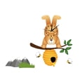 thumbnail image 1 of Miangastore 1Pc Living Room Children Room Three-dimensional Children Cartoon Bear Wall Clock, 1 of 9