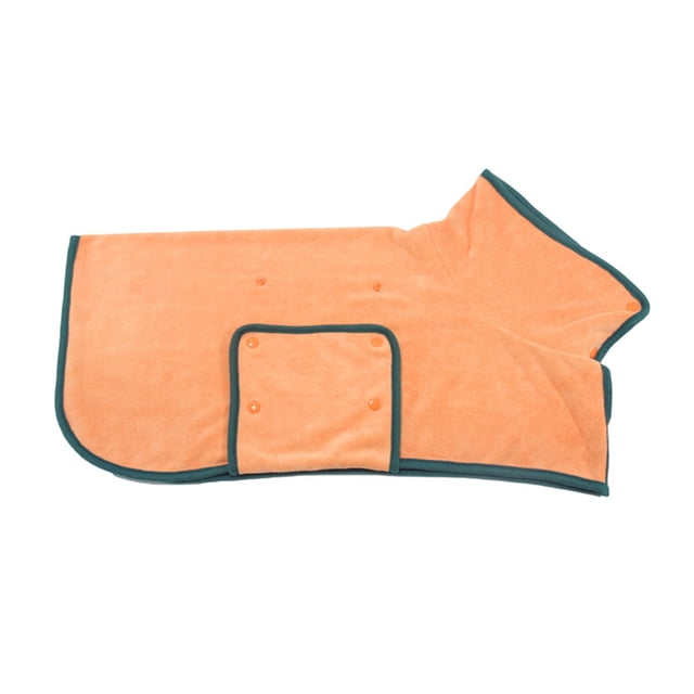 Agiferg Superfine Fiber Water Absorbent Pet Clothes Semi High Collar Pet Bathrobe Wrappe