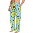 thumbnail image 2 of Uemuo Avocado and Hearts Pattern Men's Wide Leg Palazzo Lounge Pants with Pockets Light Weight Loose Comfy Casual Pajama Pants-Medium, 2 of 9